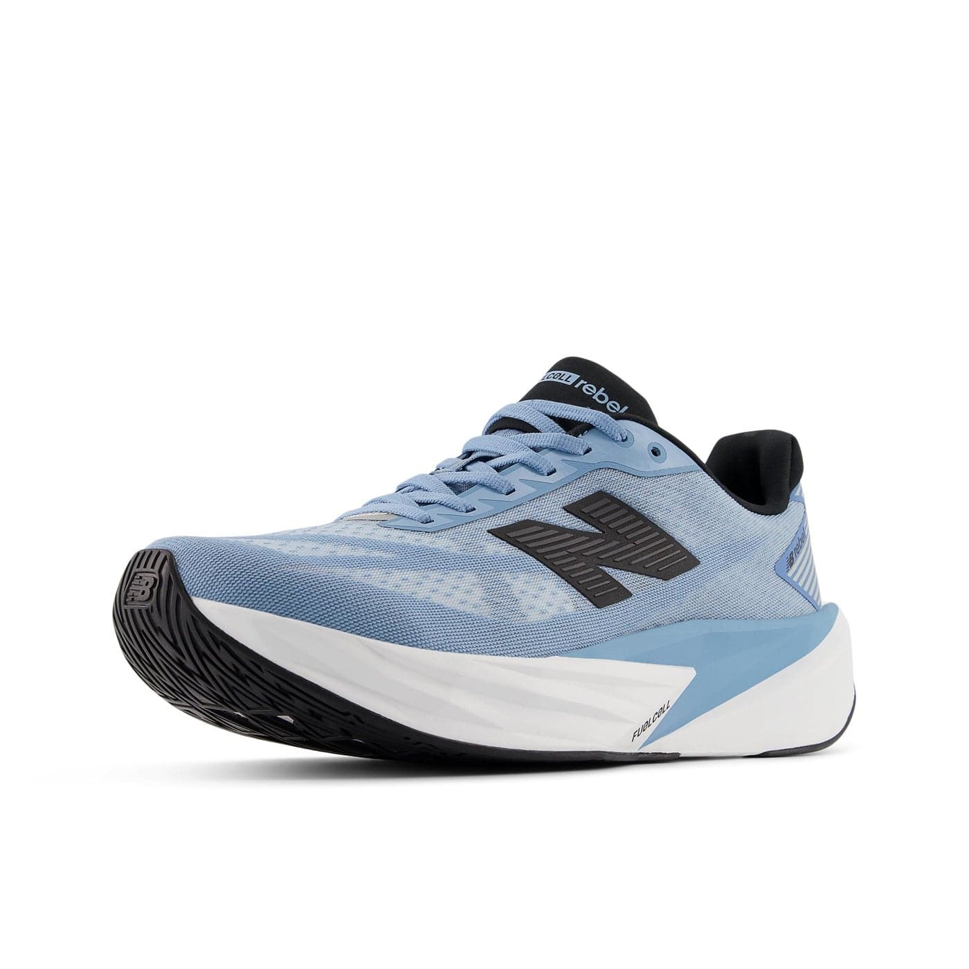 New Balance Mens FuelCell Rebel V5 Running Shoe Still WaterRaincloudWhite 13 M