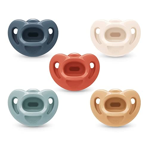 NUK Timeless Comfy Pacifier 100 Silicone OnePiece Design BPAFree Gentle on Babys Skin 5Pack for 06M