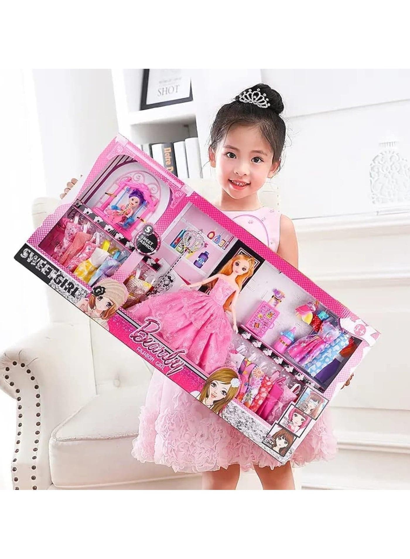 BJD doll set baby Doll Princess Wedding Suit dress up doll set for kids B