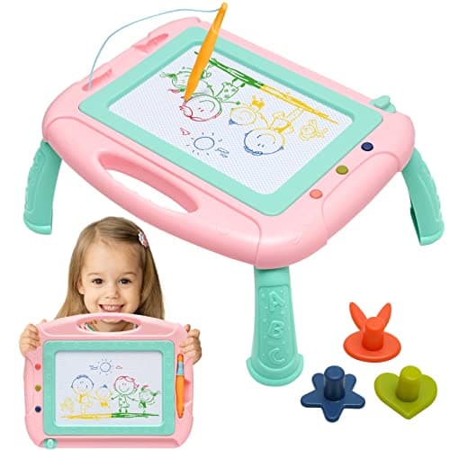 Toys for 3 Year Old Girls Magnetic Drawing Board Toddler Toys for Girls Boys A Etch Erasable Doodle Board Kids Toy with 1 Pen Sketch Boards Easter Birthday Gifts for 3 Year Old Girl Learning Toy