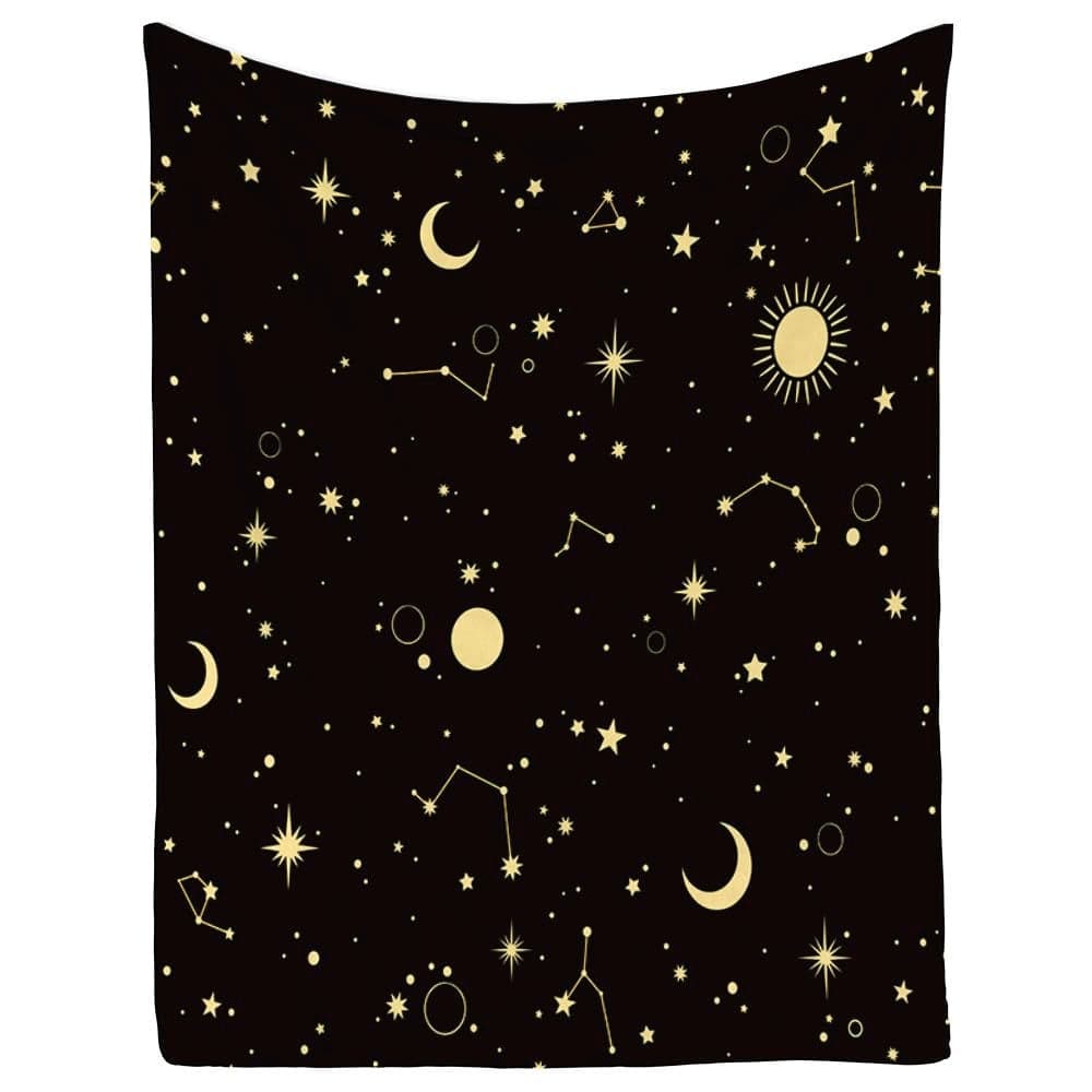 Ormis Galaxy Printing Flannel Fleece Bed Blanket Throw Blanket Lightweight Cozy Plush Galaxy Blanket for Bedroom Living Rooms Sofa Couch 50x60
