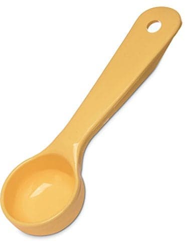 Carlisle FoodService Products 492104 Measure Miser Solid Measuring Spoon with Short Handle, 1 Ounce, Yellow