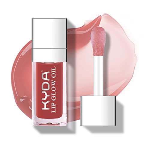 KYDA Hydrating Moisturizing Lip Oil Glossy Tinted Lip Gloss for Dry Lips Rosewood