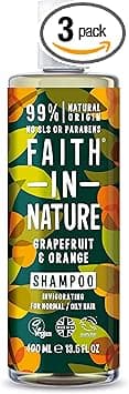 Faith in Nature Grapefruit Orange Shampoo 400ml X 3 Pack of 3