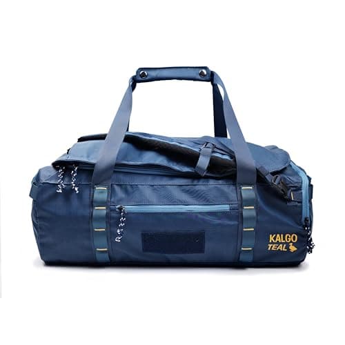 KalgoTeal Utility Duffle Bag 40L, Convertible Backpack for Travel, Gym & Commute, Water Repellent