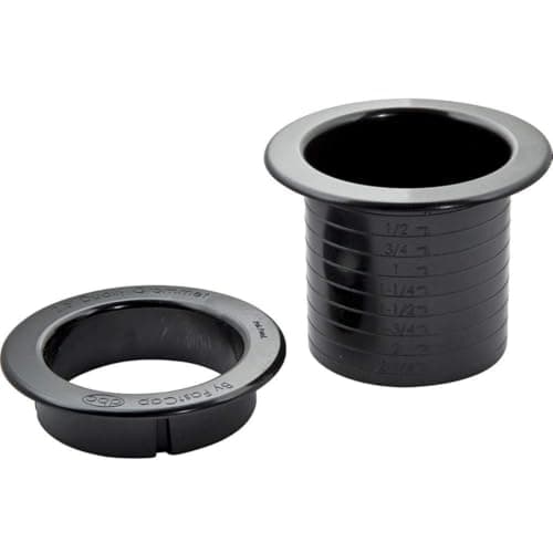 Fast Cap, DUALLY 2.5 SINGLE BL, Dual Sided Grommet, Blk, 2.5In