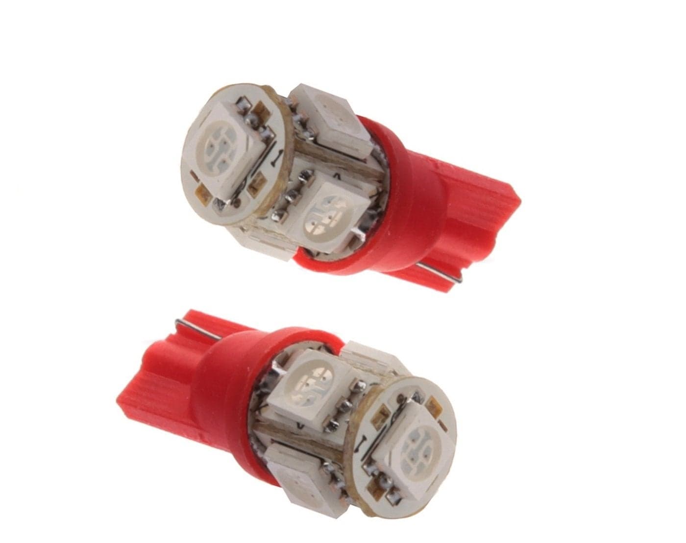 AOW Attractive Offer World 5 SMD (RED) LED Parking Bulb Pilot Light/License Plate car Lights for Mahindra Bolero (PAIR/DC-12V)