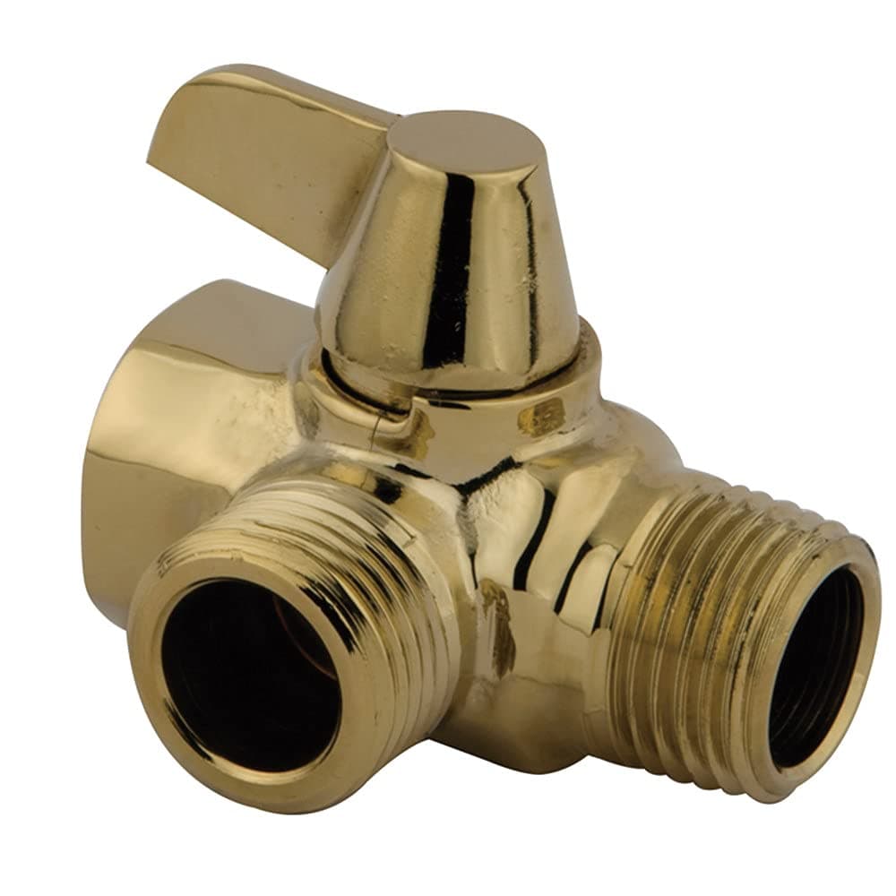 Kingston Brass K160A2 Designer Trimscape Showerscape Wall Mount Shower Arm Diverter Polished Brass