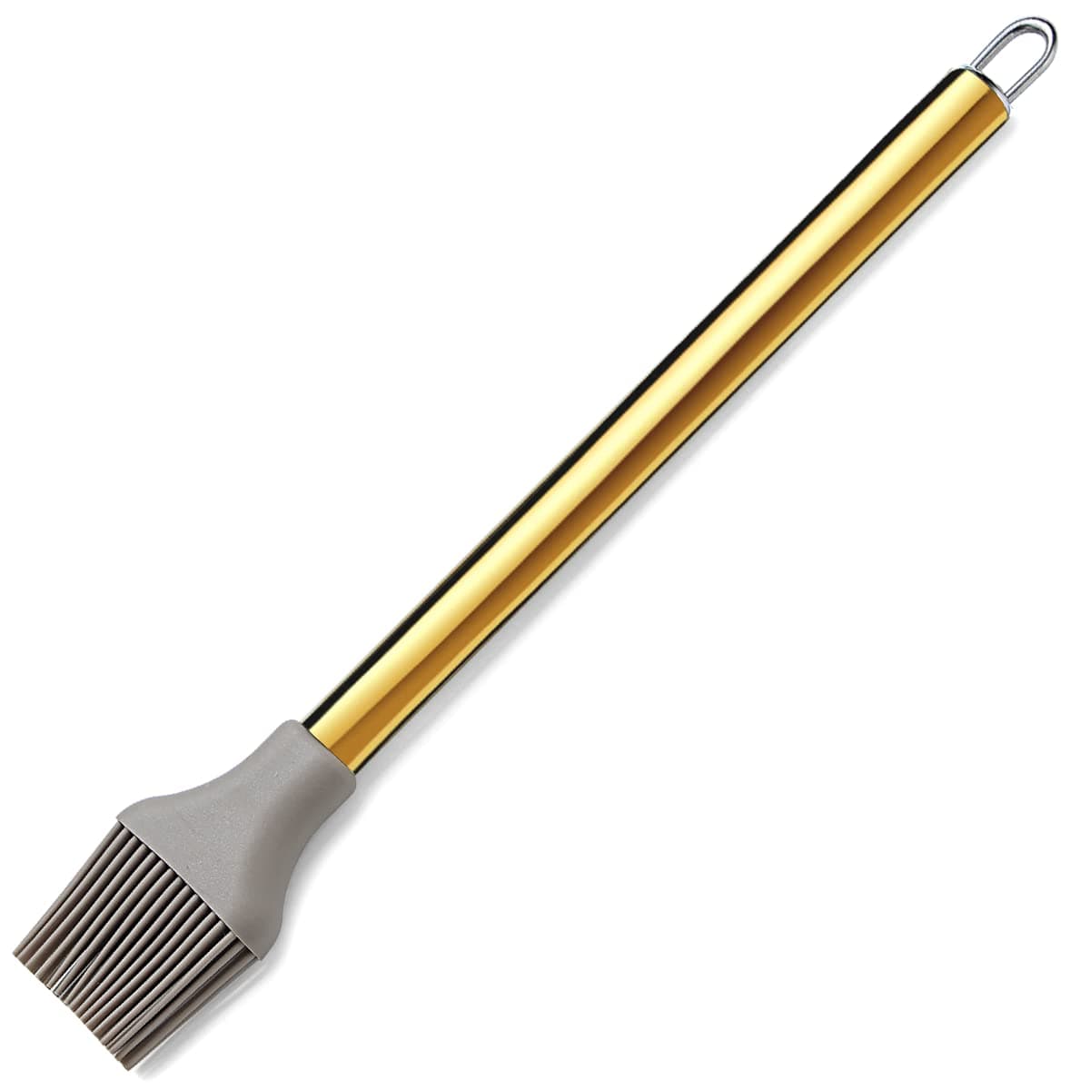 Gold Basting Brush Berglander Nonstick Silicone Kitchen Brush For Cooking With Titanium Gold Plating Handle Barbeque Brush Pastry Brush BBQ Brush Dishwasher Safe Easy to Clean
