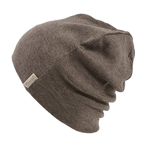 CHARM Toddler Organic Beanie Boys - Slouchy Cotton Kids Warm Knit Hat Girls Brown