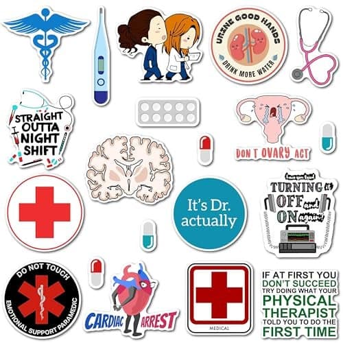 WallDesign Doctor Life Fridge Magnets - Unique Medical Theme Magnet Collection, Great Gifts for Medical Students and Professionals, Durable Design (Set of 20)