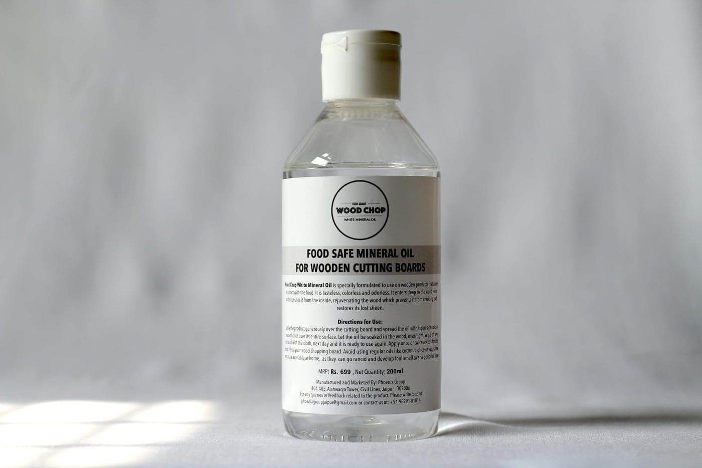 Wood Chop - Food Grade White Mineral Oil for Wood Treatment Oil & Conditioner for Long Lasting Wooden Cutting Chopping Boards & Cutlery - 1000 ml