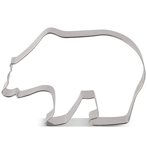 LILIAO Grizzly Bear/Polar Bear Cookie Cutter - 4.7 x 3.1 inches - Woodland Animal Biscuit and Fondant Cutters - Stainless Steel