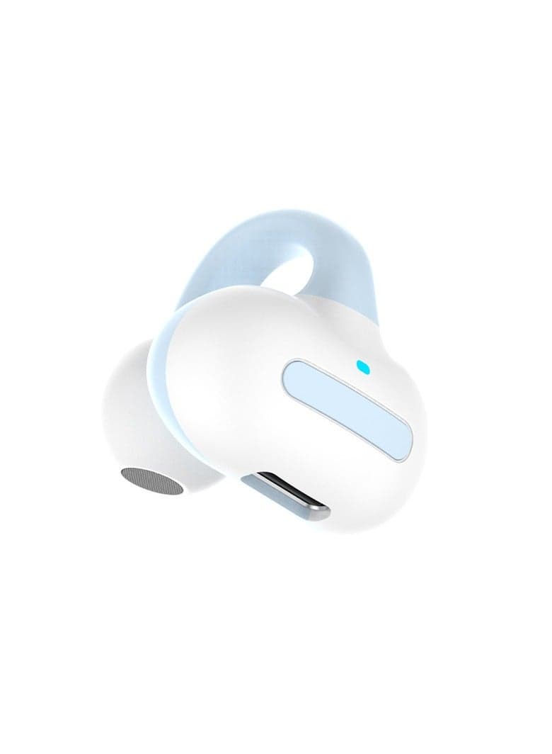 Bluetooth Ear Clip, Single Wireless Earbuds Clip-On Earbuds Open Earphones Bluetooth Wireless Earphones Ear Clip Bone Conduction Induction Earphones for Exercise Cycling Running (Blue)