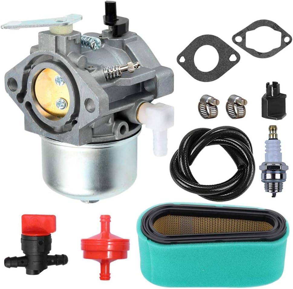 LIYYOO 699831 Carburetor with Air Filter Tune Up Kit for Briggs & Stratton Lawn Tractor Engines