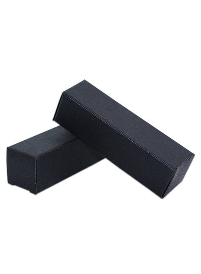 50 Pack Mini 0.78x0.78x3.34 inch Rectangle Black Boxes Kraft Paper DIY Lipstick Beauty Accessories Essence Oil Lipstick Bottle Packaging Gift Makeup Organzier Tube Storage