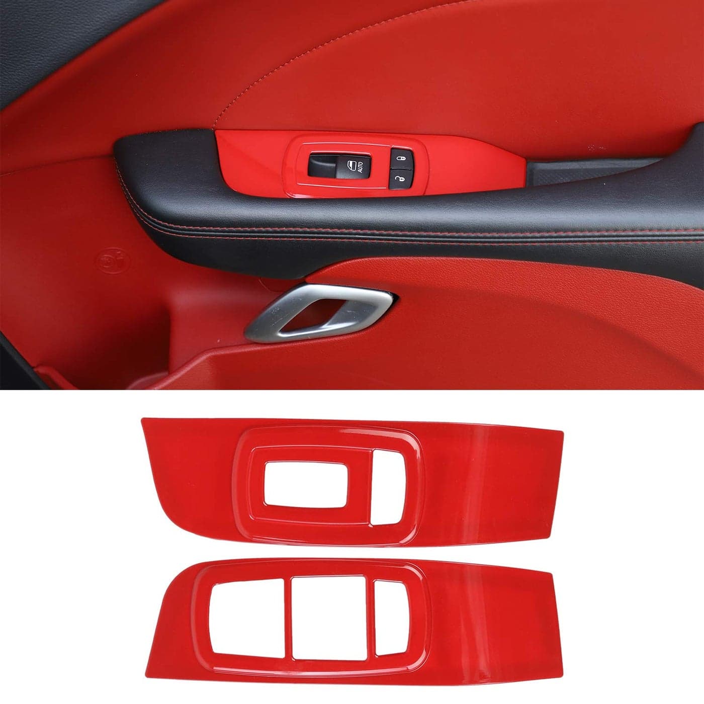Voodonala for Dodge Challenger 20152023 Window Lift Trim Switch Panel Accessories for Dodge Challenger 20152023 Red