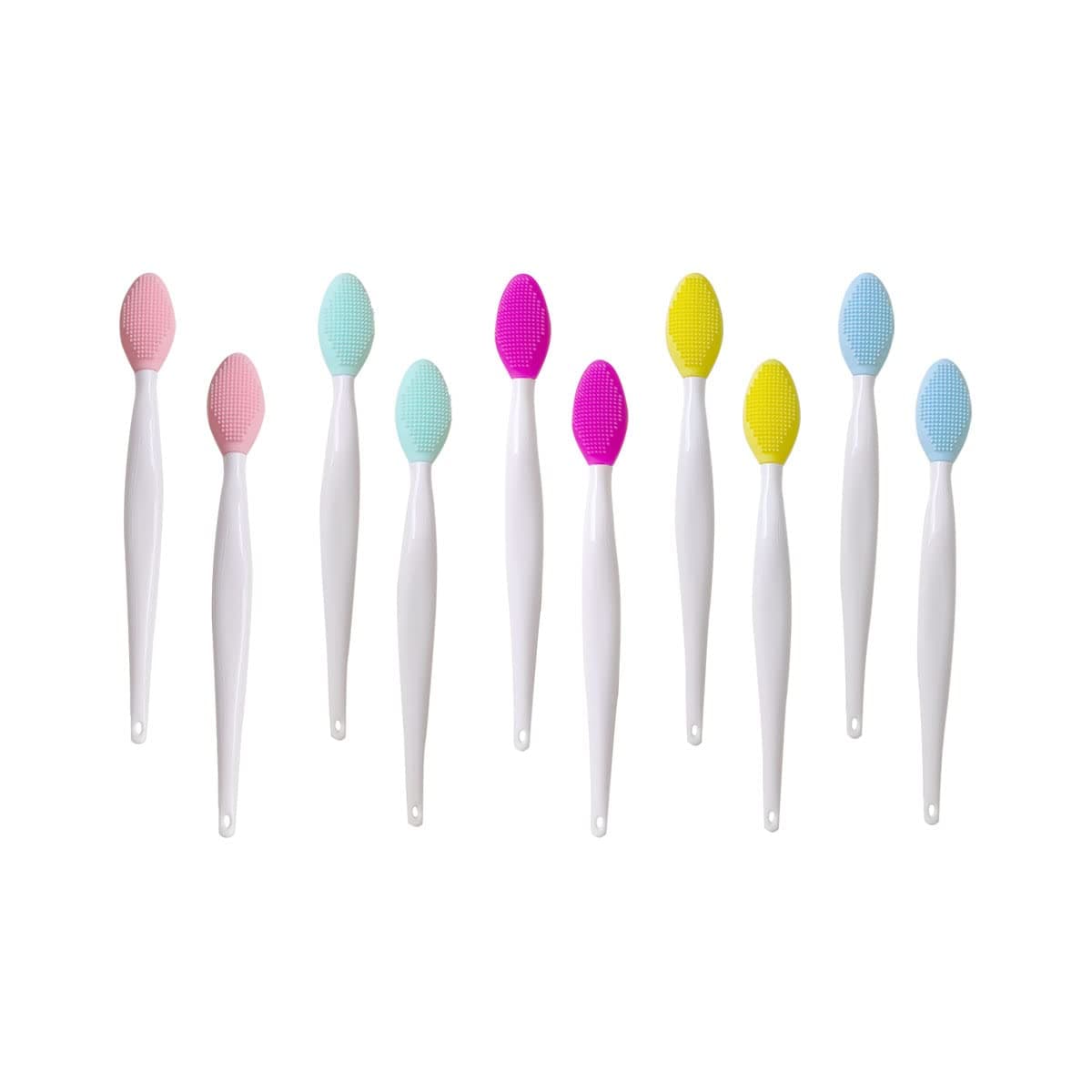 10 PCS Silicone Exfoliating Lip Brush Lip Exfoliating Brush Lip Exfoliator Brush Lip Scrub BrushDoubleSided Silicone Exfoliating LipLip Scrubber Tool for Smoother and Fuller Lip Appearance