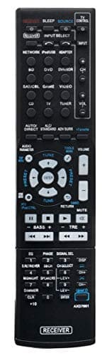 AXD7661 Replaced Remote fit for Pioneer AV Receiver VSX-822-K VSX-1022-K VSX-822 VSX-1022 VSX822 VSX1022 VSX822K VSX1022K, Sub Remote Control AXD7662