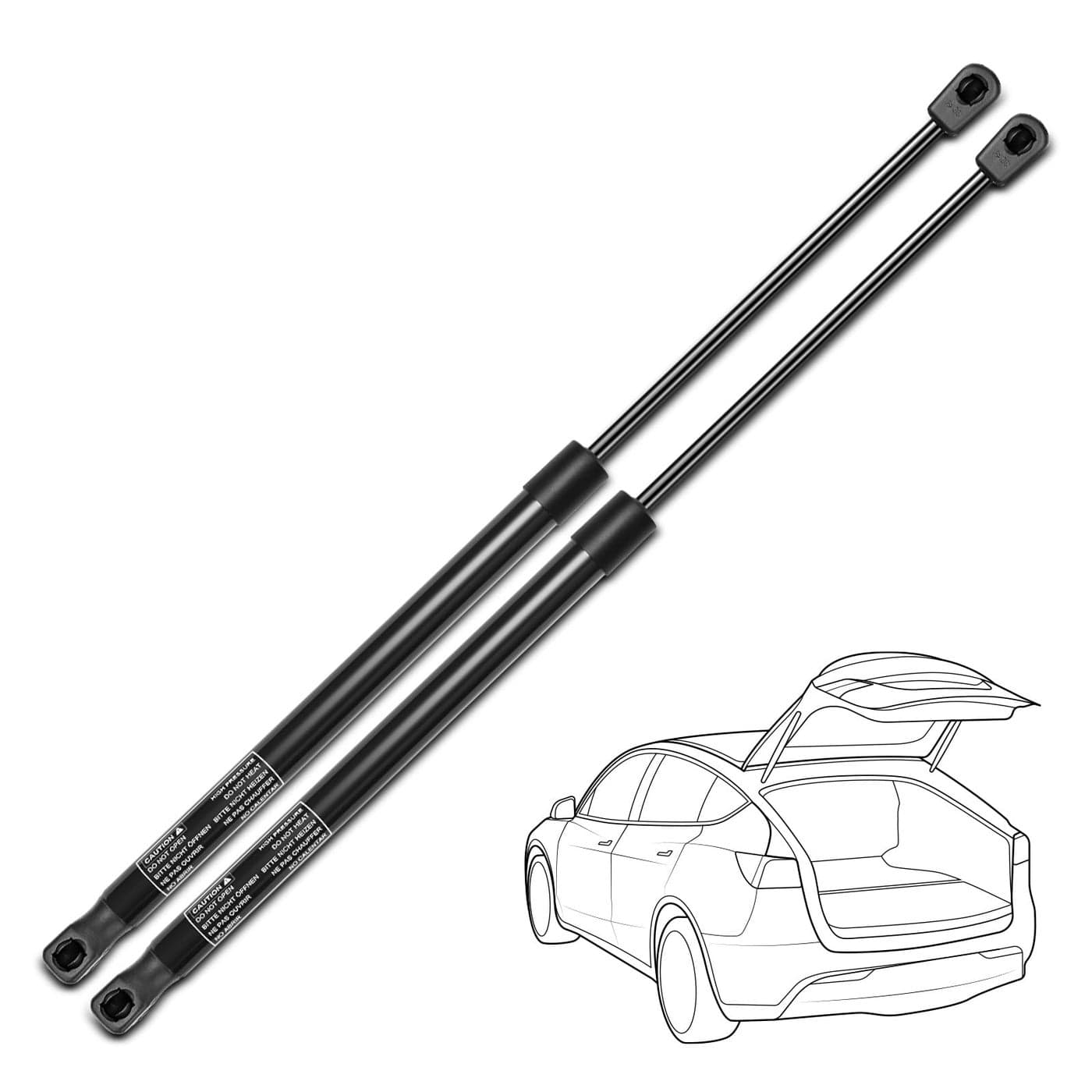 Set of 2 Tailgate Trunk Lid Lift Support Liftgate Shock Struts for Kia Soul Hatchback 20102013