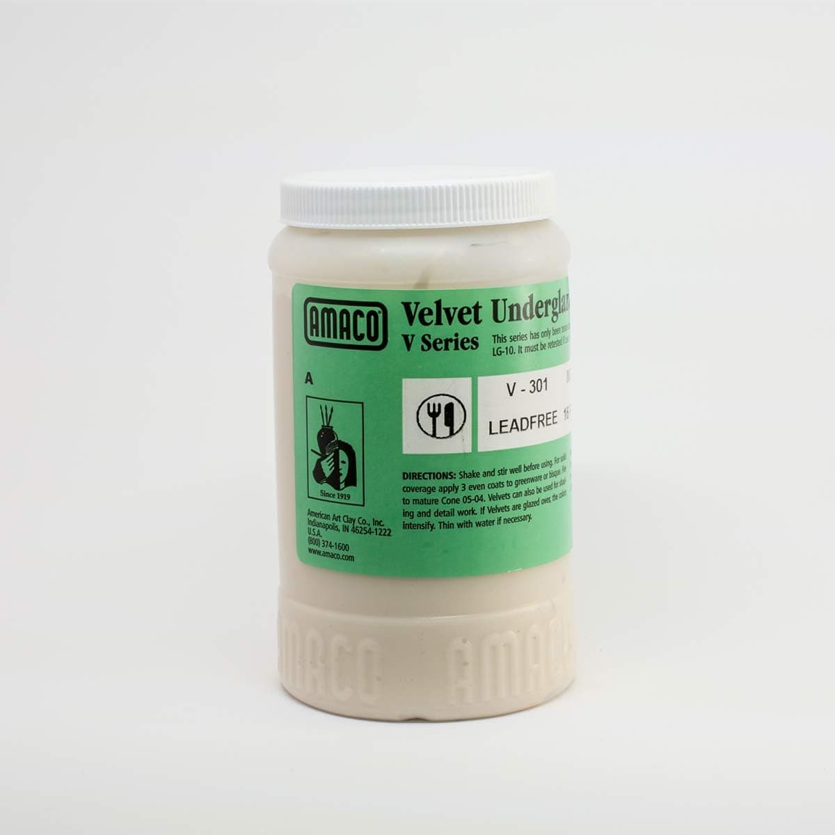 AMACO Velvet Underglaze Pint Ivory Beige V301 Each