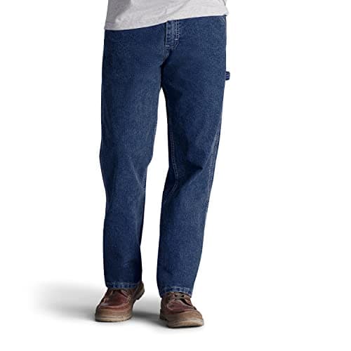 Lee Men's Loose-Fit Straight Leg Carpenter Jean, Original Stone, 42W x 32L