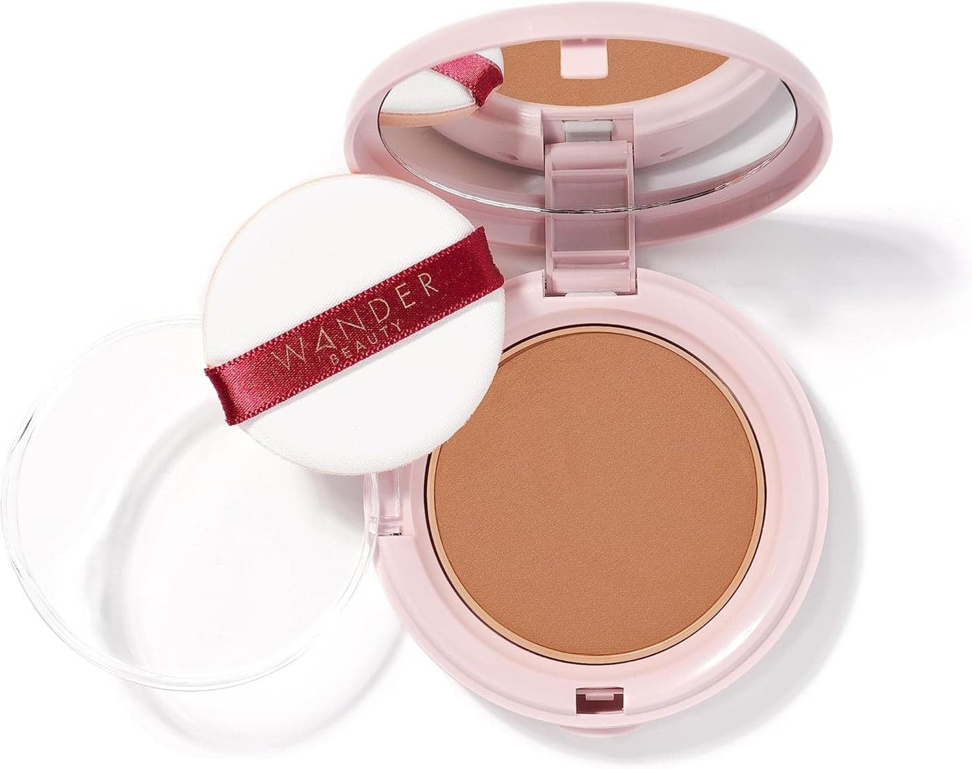 Wander Beauty Wanderlust Powder Foundation Golden Rich Blurs and Evens Skin Tone Perfects and Hydrates With Hyaluronic Acid Aloe Honeysuckle Vitamin E Lightweight Buildable Coverage