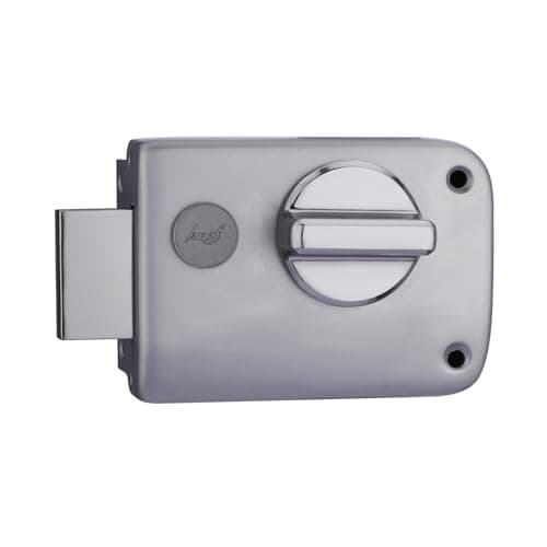 Godrej Rim Lock I Rim Deadbolt Ultra XL+ I 1CK Deadbolt I for Inside Opening Wooden Door | Left/Right Handed Doors I 4 Keys I 5-Year Warranty I Manual Locking l Matte Black Nickel Finish