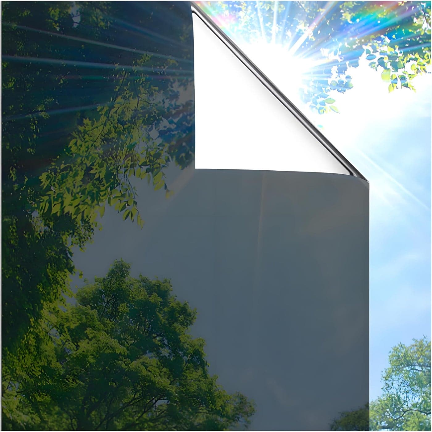 Coavas One Way Privacy Window Film Sun Blocking Reflective Window Film See Out Not in Heat Control Window Tint for Home Anti UV Static Cling for Windows Office Door Black 177 x 787 inches