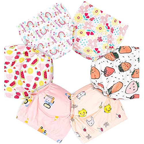 U0U Toddler Girls Potty Training PantsBaby Girls Training Underwear 6 Pack Size 2T Orange