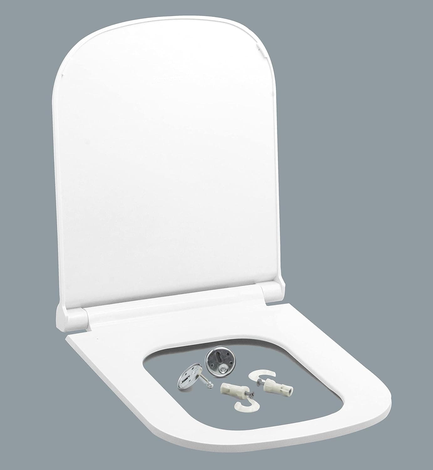 Parryware Verve Soft Close Toilet Seat Cover with hinges Standard Size White I Commode Seat Cover I Seat Closes Quietly without Slamming sound I For Bathroom Fixtures