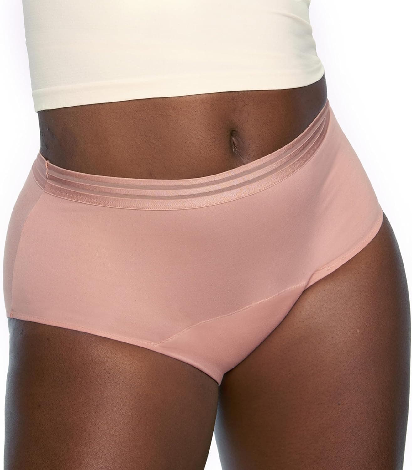 Washable Adult Incontinence Underwear for Women Reusable Light Absorbency 1X High Waist Pink 1 Count