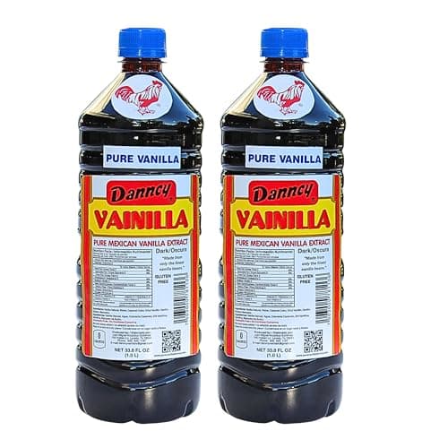 Danncy Vanilla Dark 33.8 fl oz (1L) 2 Pack – Authentic Mexican Vanilla Flavor
