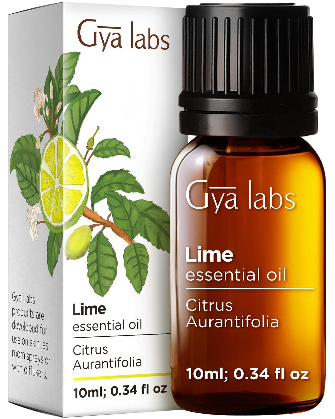Gya Labs Lime Essential Oil 034 Fl Oz for Hair Skin Diffuser Aromatherapy DIY Candle Making Scent