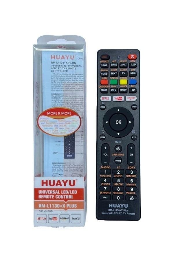 Replacement Universal Remote Control For All LED LCD Smart TV Black (Setup Required)