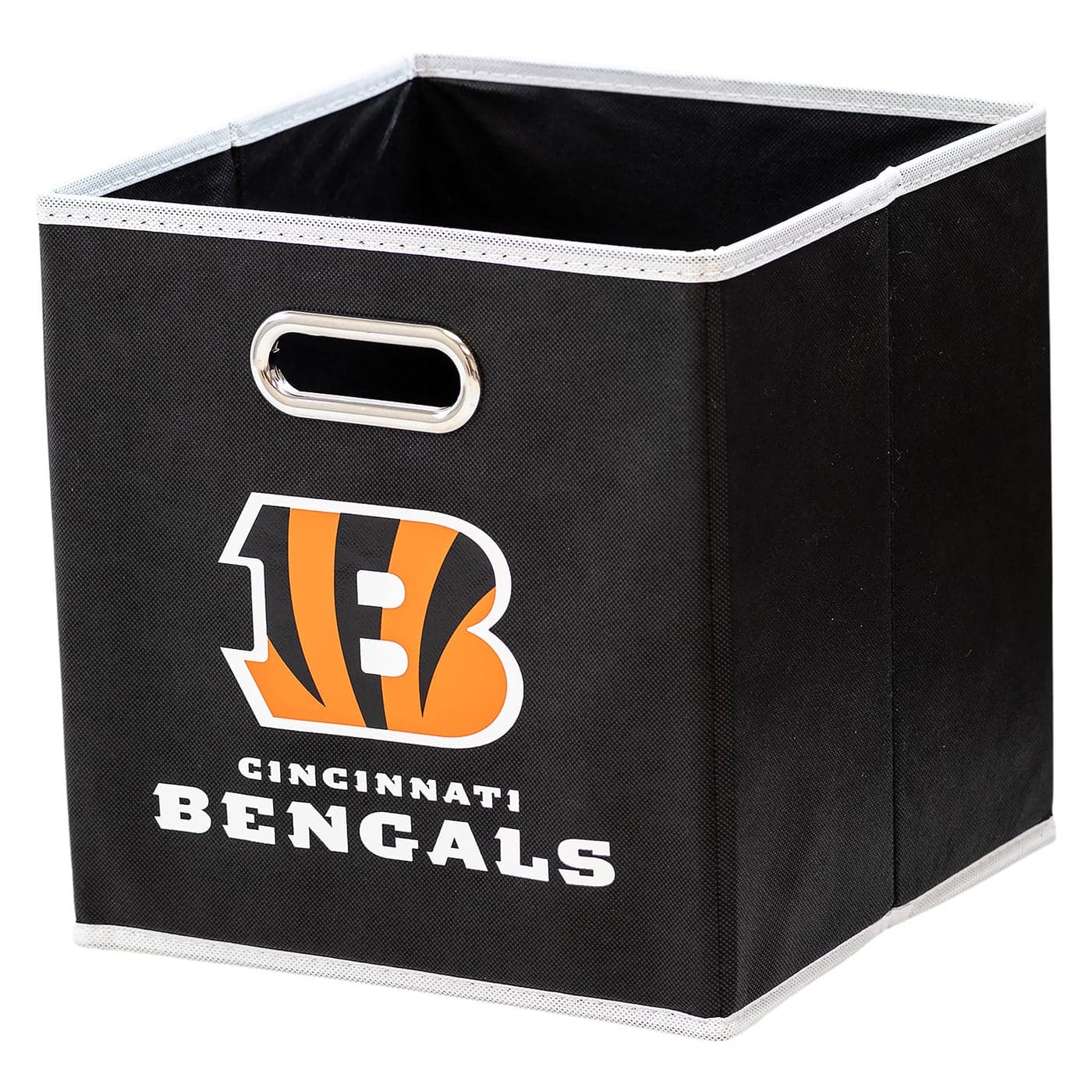 Franklin Sports Cincinnati Bengals NFL Storage Bin Collapsible Cube Container Basket NFL Office Bedroom Living Room Dcor Folding Storage Bin for Football Fans 11x11