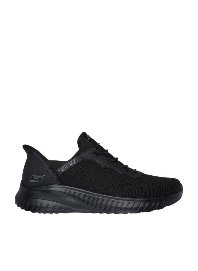 Skechers Men's Hands Free Slip-ins Bobs Squad Chaos - Daily Hype, Black/Black, 9