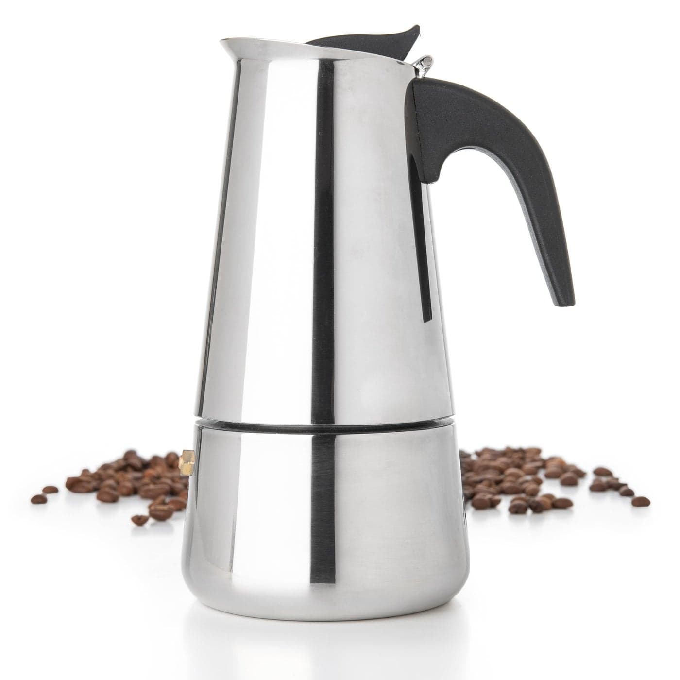 Mixpresso 9 Cup Greca Stovetop Espresso Maker 450ml/15oz, Moka Pot with Coffee Percolator Design, Stainless Steel Stove Top Coffee Maker for Camping or Home Use, Italian Coffee Maker Stovetop