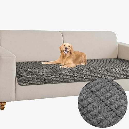 Muamar Dog Bed Cover, Anti-Slip Waterproof Sofa Protector, Living Room Couch Covers, Dog Mat, Pet Pad for Furniture - 30x82 inch, Dark Grey