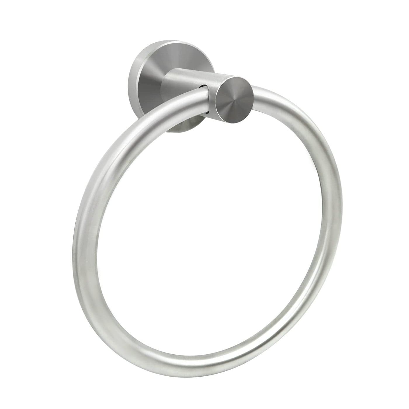 Brushed Nickel Hand Towel Ring Simple Round Towel Hanger for Bathroom Wall Mounted Stainless Steel SUS 304