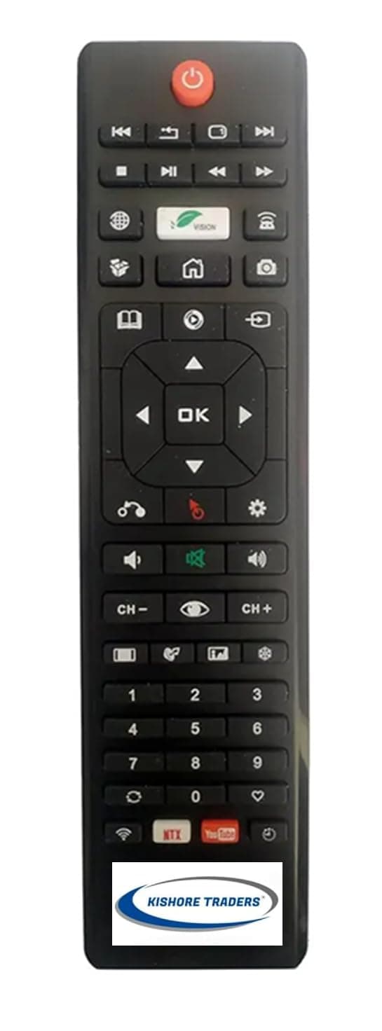 Kishore Traders Remote Control Compatible with VW Smart Led TV VW32F5 (Please Match Your Old Remote with Given Image, for Work It Must Be Exactly Same As Shown in Image)