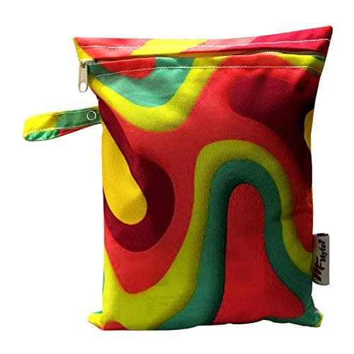 MY FAV Waterproof Wet Bag | Washable & Reusable Storage Pouch | Wet & Dry Organizer for Travel; Beach; Pool; Stroller; Diapers; Dirty Gym Clothes; Wet Swimsuits & Toiletries-Pack of 1