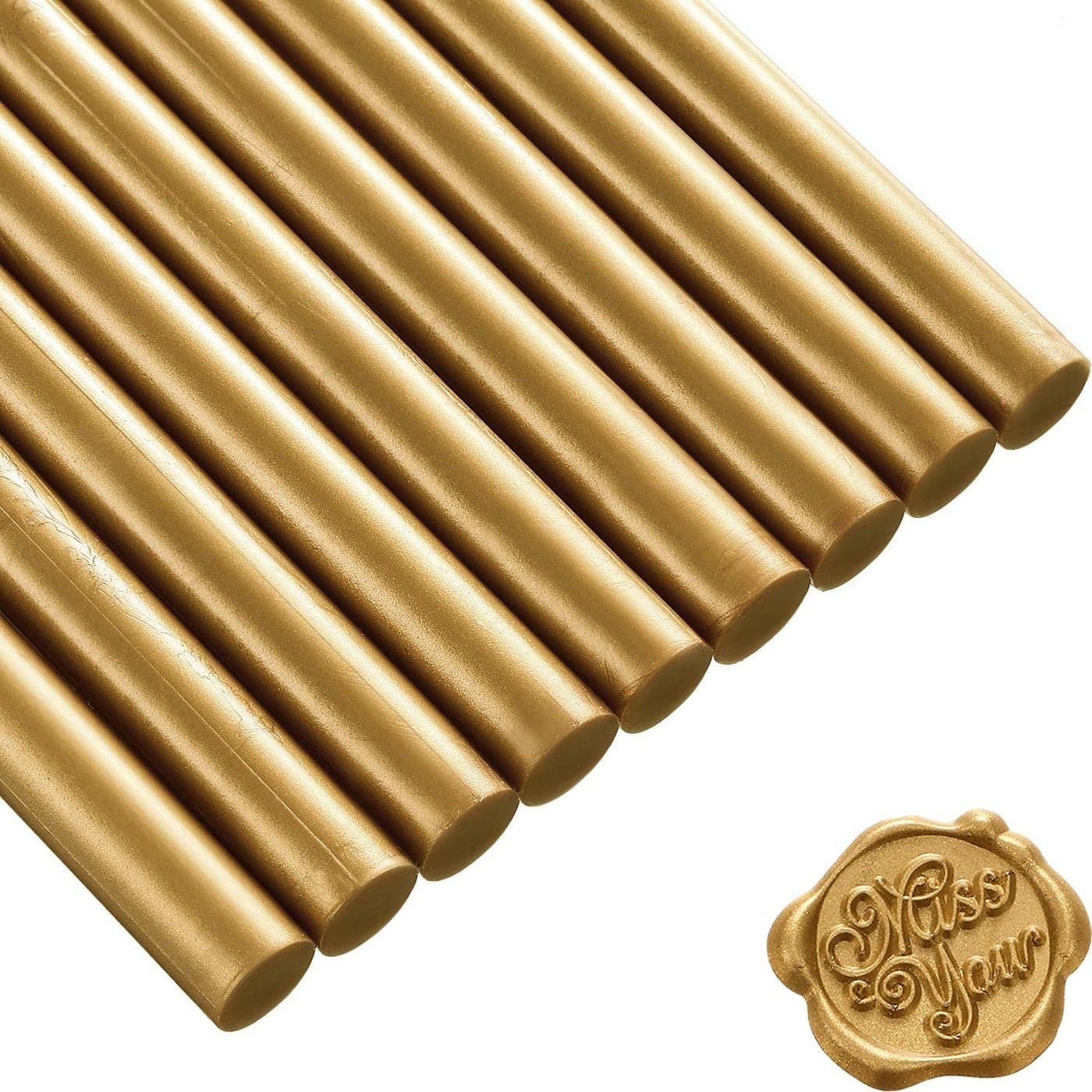 Nuanchu 15 Pcs Glue Gun Sealing Wax Sticks Retro Vintage Wax Sticks for Seal Stamp and Letter for Wedding Invitations Card Envelope Christmas Holiday Gift Ideas(Bronze)