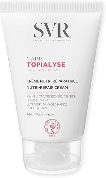 SVR TOPIALYSE Nourishing Hand Cream for UltraDry Chapped Sensitive Hardworking Hands Handbag Size 50ml