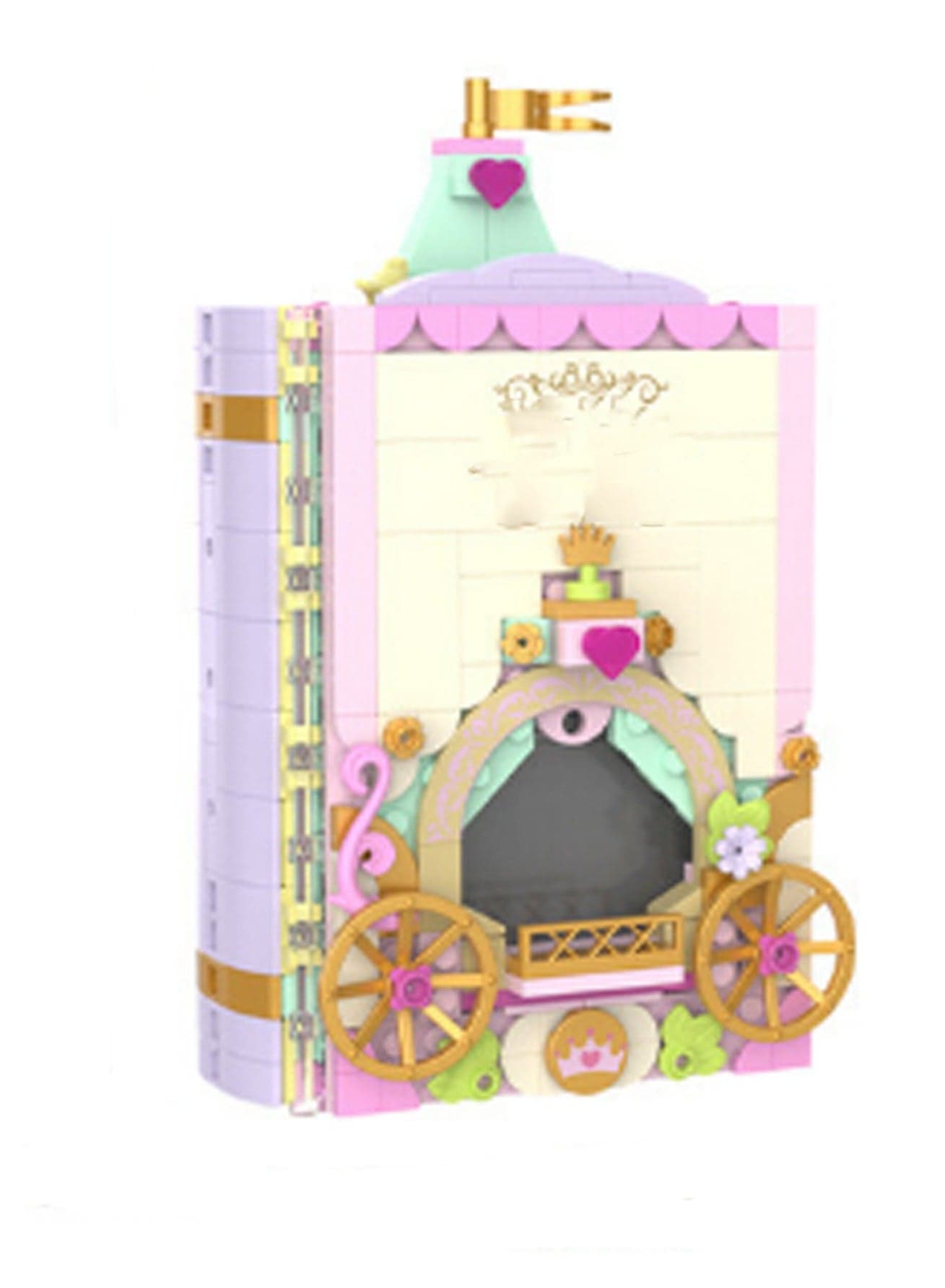 Pink Photo Album Model Set Building Blocks Creative Diy Assembly Simulation Building Assembly Toys Children Adult Home Decoration