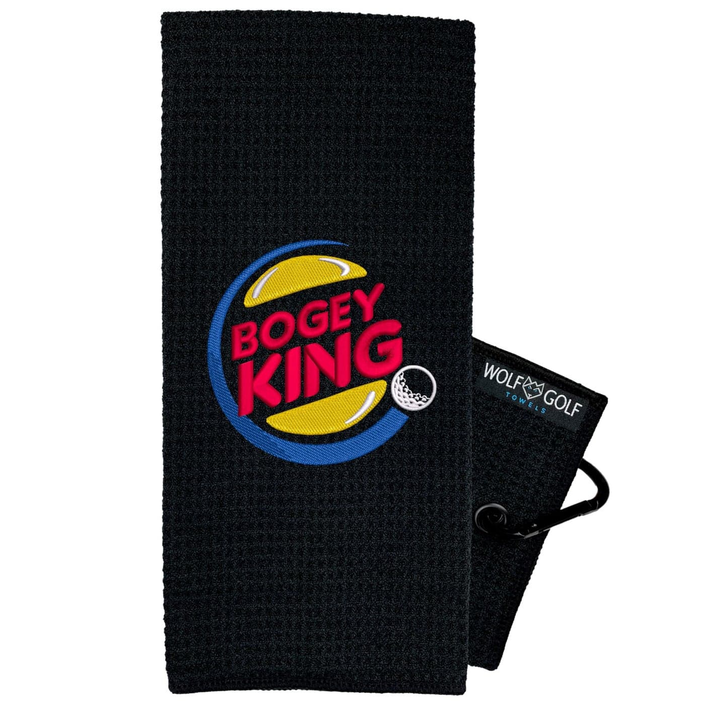 Wolf Golf Towels Bogey King Golf Towel Embroidered Funny Golf Towel Golf Gift for Men or Women Golf Accessories for Women or Men