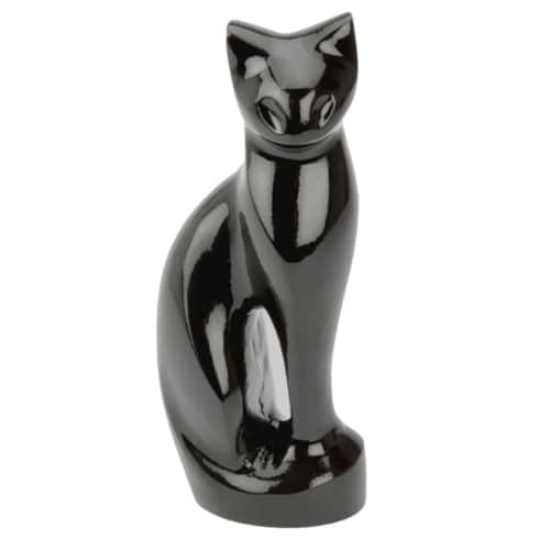 URNS UK Stanley Cat Cremation Urn, Black