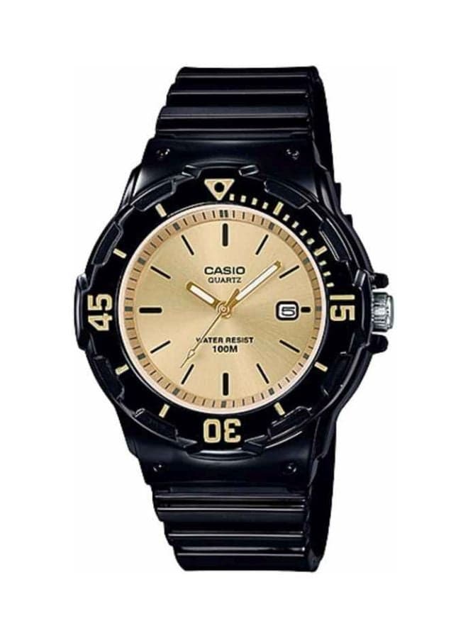 Women Youth Water Resistant Analog Watch LRW-200H-9EV - 34 mm - Black