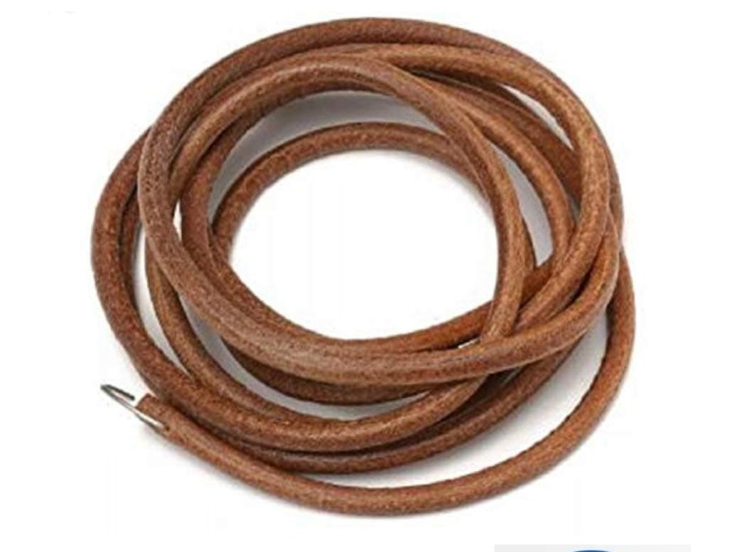 advancedestore Extra Strong Leather Household Sewing Machine Belt with Metal Hook and User Manual (Brown, 183 cm)