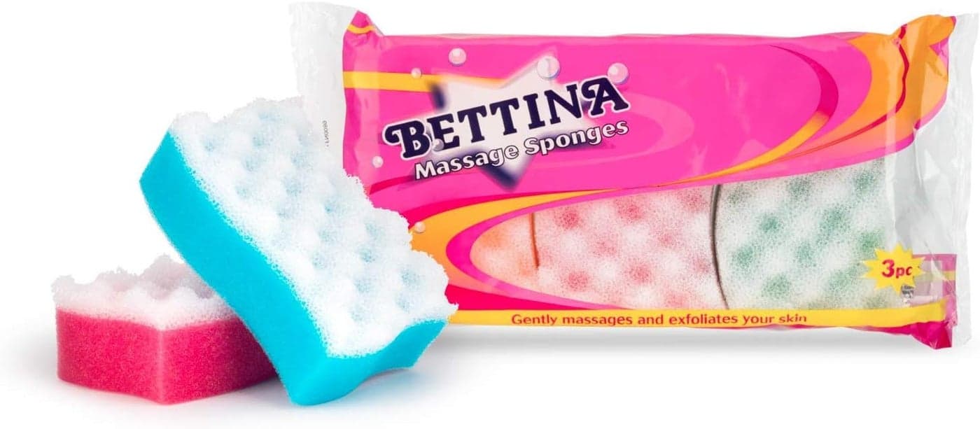3PC Massage Sponge Bath Shower Scrubber New Pack Strong Skin Cleaning Clean